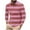 Pink, variant on Lmnyox Striped Golf Shirt for Men Collared Quarter Zip Dressy Casual Tops Long Sleeve Fashion Basic Pullover Shirts