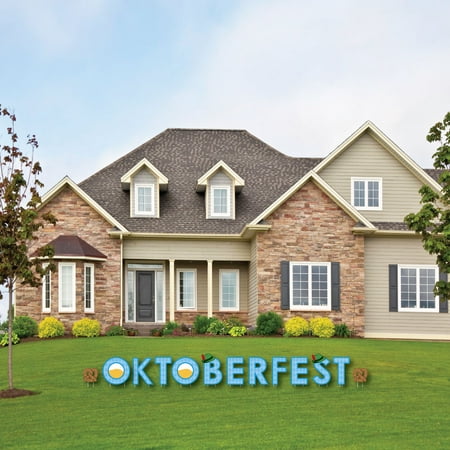 Plastic Yard Beers Oktoberfest - Yard Sign Outdoor Lawn Decorations - German Beer Festival Yard Signs - OKTOBERFEST ()