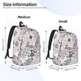 thumbnail image 3 of Honeii Vintage Butterflies Print Canvas College Laptop Backpack, Durable Rucksack Travel Notebook Bag School Backpack Book Bag for Men Women-Small, 3 of 7