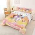 thumbnail image 2 of Metsweet Magical Horse Unicorn King Size Comforter Sets 3pcs, Gradient Rainbow Butterflies Comforters King Size,1 Comforter and 2 Pillowcases, 2 of 6