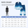 thumbnail image 4 of Uemuo Blue Glitter Sparkles Pattern 2-Piece Loungewear Set - Men’s Soft Sleepwear, Cozy Winter PJs, Comfy Sleep Set-Small, 4 of 7