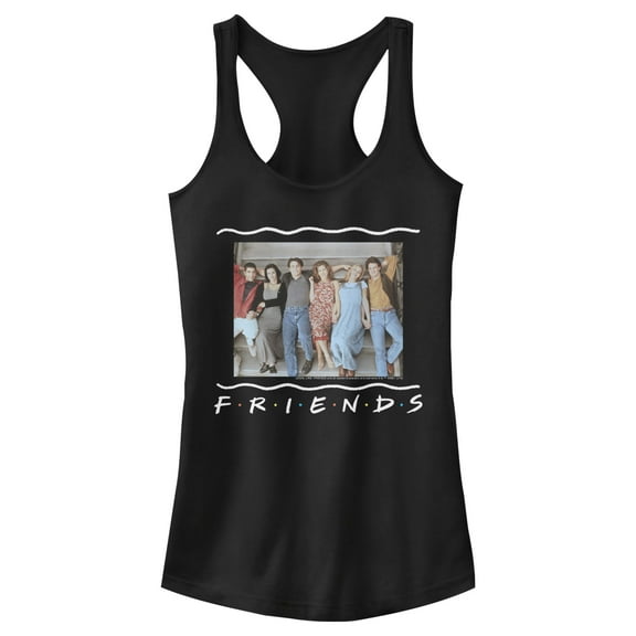 Junior's Friends Stair Group Pose  Racerback Tank Top