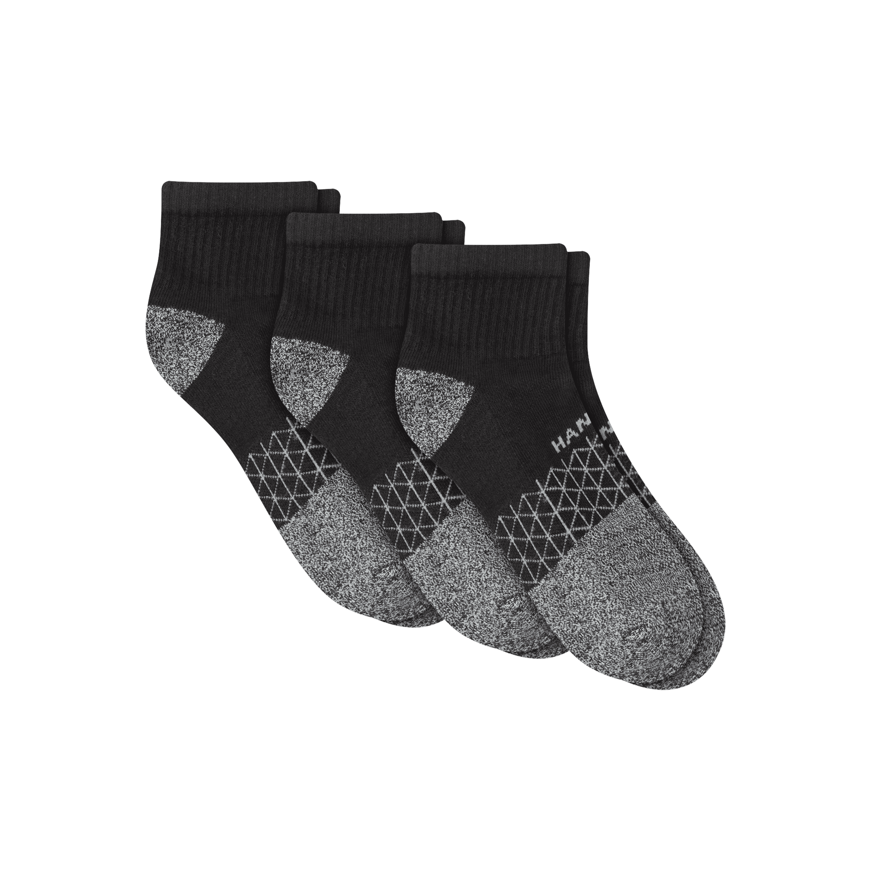 Hanes Mens Absolute Comfort Cushioned Ankle Socks, 3-Pairs