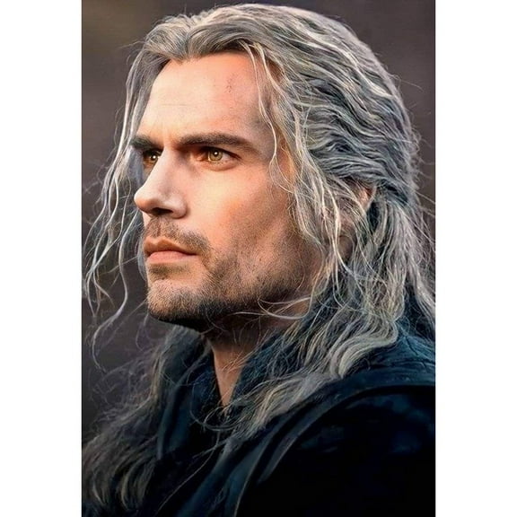 5D DIY The Witcher Diamond Painting Kit, Full Round Diamond Art, Mosaic Handicraft Kit, Suitable for Home Wall Decoration, Ideal Handmade Gift