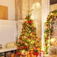 thumbnail image 6 of Christmas Star Tree Topper, 9.5 in Plug in Golden Glittered 3D Star Tree Topper, Metal Hollow Designed Built-in 10 Bulbs String Lights for Indoor Office Christmas New Year Holiday Tree Decoration, 6 of 9