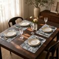 thumbnail image 4 of PVC Heat Resistant Place Mats 17.5x11.8" Embossed Texture for Hot Dishes, Kitchen, and Dining Tables, 4 of 5