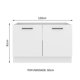 thumbnail image 2 of Mueble de Cocina Madesa Agata 120 x 60 cm 2 Puertas, 2 of 5