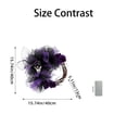 thumbnail image 3 of Halloween Hat Skeleton Dead Branch Artificial Wreath Spooky Door Hanging Party Decoration Gothic for Front Porch Mantel Wall Indoor Outdoor Home, Dark Purple, 15.7in, 1 Pack, 3 of 3