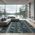 thumbnail image 2 of ODIKA 8'x10' Gray Beige Geometric Design Washable Area Rug Modern Abstract Pattern with Bold Lines for Dining Room, Large Office, Lounge, Non-Slip Chair-Friendly Mat, 2 of 7