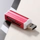 thumbnail image 4 of Lector Tarjetas Multimemoria USB2.0 4 en 1 para SD/SDHC/Mini SD/MMC/TF () Rojo, 4 of 6