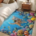 thumbnail image 4 of Kitchen Mats for Floor 3x5 Ft, Ocean Diving Cat Non Slip Area Rugs for Kitchen Bedroom Entryway, Coastal Coral Fish Marine Life Washable Carpet Runner Rug Floor Mats for Bedroom Home Decor, 4 of 8