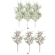 thumbnail image 5 of Wosthever 3 pack/lote flores artificiales de Navidad experimentan la belleza de púas de cedro flocadas artificiales realistas bayas de copo de nieve 3 palos, 5 of 6