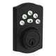 thumbnail image 1 of Kwikset Powerbolt 240 Cerradura de puerta electrónica tradicional con teclado de 5 botones, color negro mate, 1 of 5