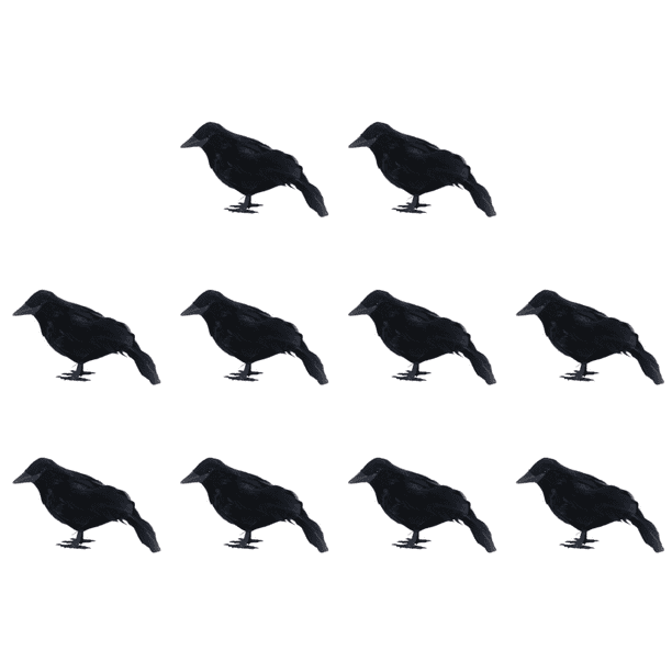 Halloween Cuervo Artificial Realista DIY Pájaros Artesanía Adornos Fiesta Temática