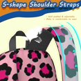 thumbnail image 5 of Pink and Black Leopard Print Pattern 17" School Backpacks for Teens,Waterproof Oxford Fabric,S-Shape Padded Straps for School,Travel,Hiking,Camping, 5 of 6