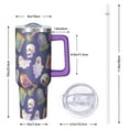 thumbnail image 2 of Halloween Pumpkin Skeleton 40 Oz Tumbler with Handle and Straw, Spooky Stainless Steel Cup, Holiday Gift Idea, 2 of 5