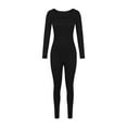 thumbnail image 5 of Yuwull Womens Sexy Squares Neck Long Sleeve Full Length Leggings Bodycon Stretch Jumpsuit Long Sleeve Bodysuits One Piece Jumpsuit for Women, 5 of 6
