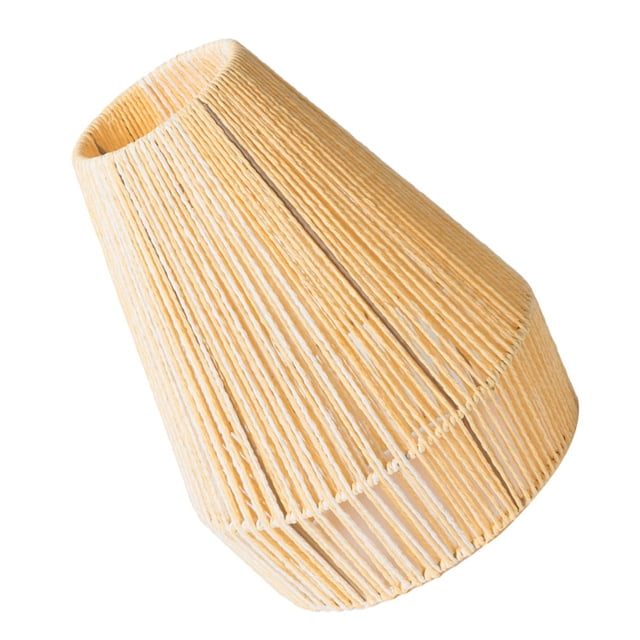 Minkissy 1Set Small Lampshade Woven Paper Rope Yellow Color For Home Atmosphere Enhancement In Bedroom