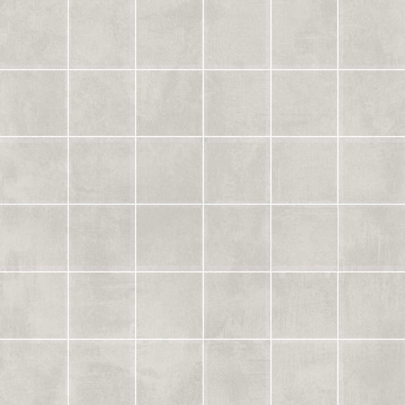 The Tile Life Studio 4 in x 4 in Blanco Matte Porcelain Mosaic Tile Sample 1 Piece