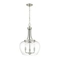 thumbnail image 4 of 3 Light Pendant In Modern Style-24.5 Inches Tall And 15.75 Inches Wide-Brushed Nickel Finish    -Traditional Installation Z-Lite 473P16-Bn, 4 of 5
