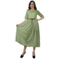 thumbnail image 1 of Moomaya Robe Midi Imprimée pour Femmes Manches Courtes Décontractée pour le Travail, 1 of 4