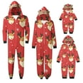thumbnail image 4 of Odeerbi Christmas Onesie Pajamas for Family Holiday Sleep Jumpsuit Long Sleeve Family Christmas Pajamas Matching Sets Infant Printed Loungewear Jumpsuit Sleepwear Xmas PJs Set Red, 4 of 5