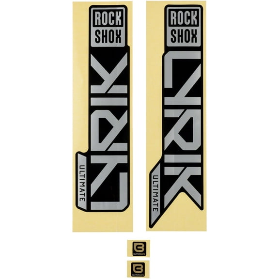 RockShox Fork Decal Kit - Lyrik Ultimate, 27.5"/29", Matte Silver Foil For High Gloss Black (2023 )