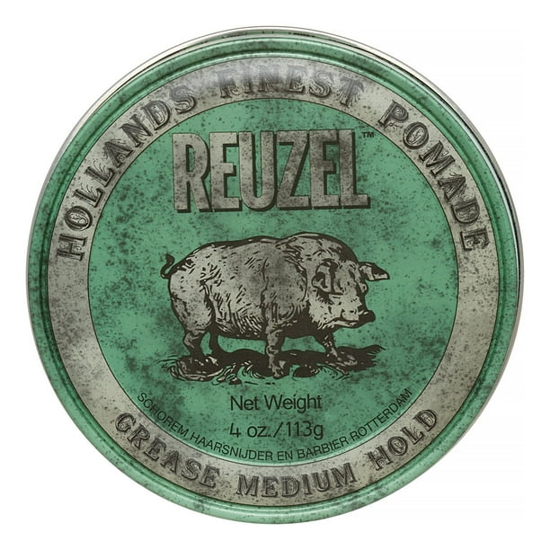 Reuzel Reuzel Green Grease Medium Hold Hair Pomade for Men, 4 Oz