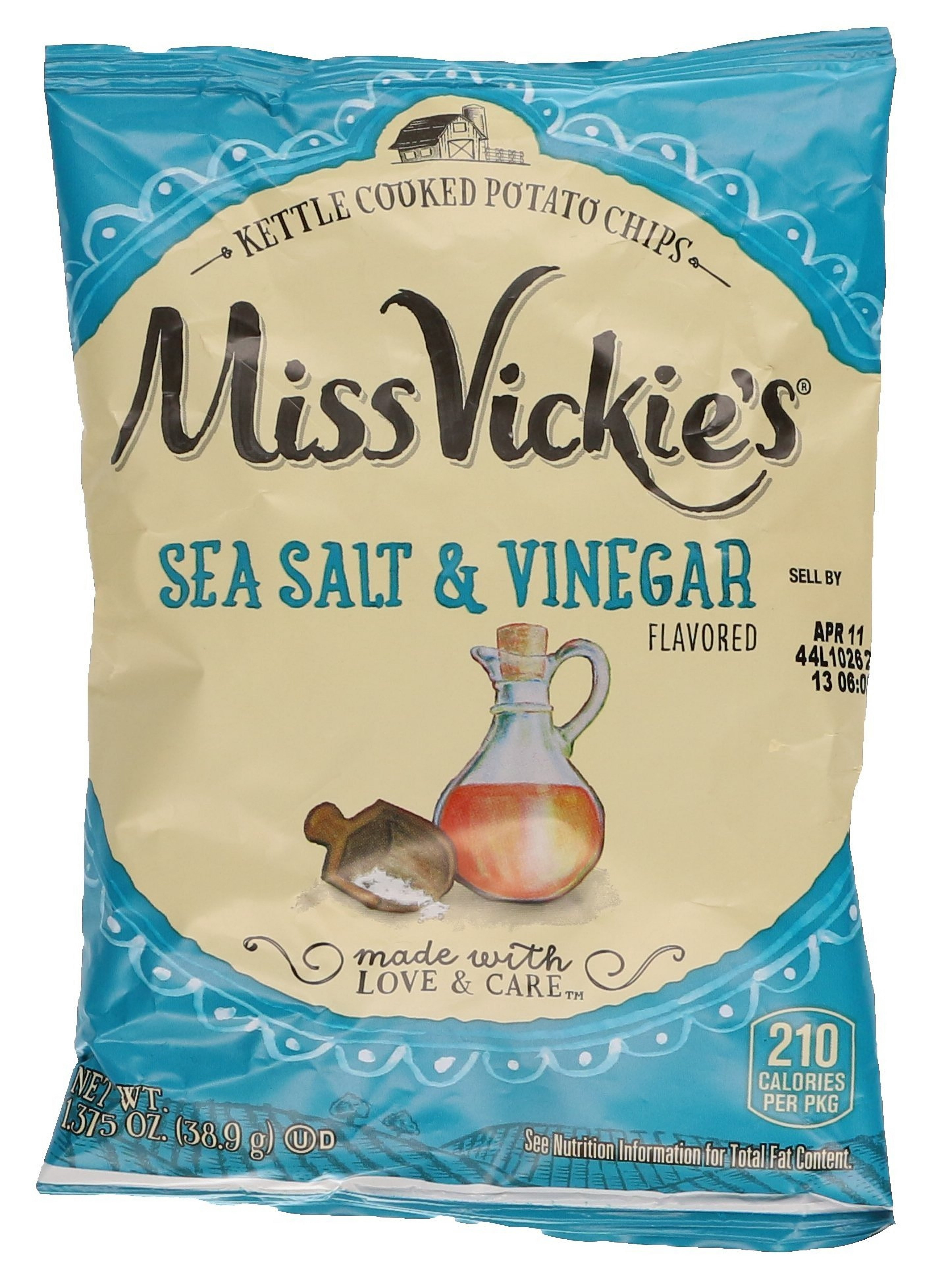 Miss Vickies Potato Chips Salt & Vinegar, 1.375 oz