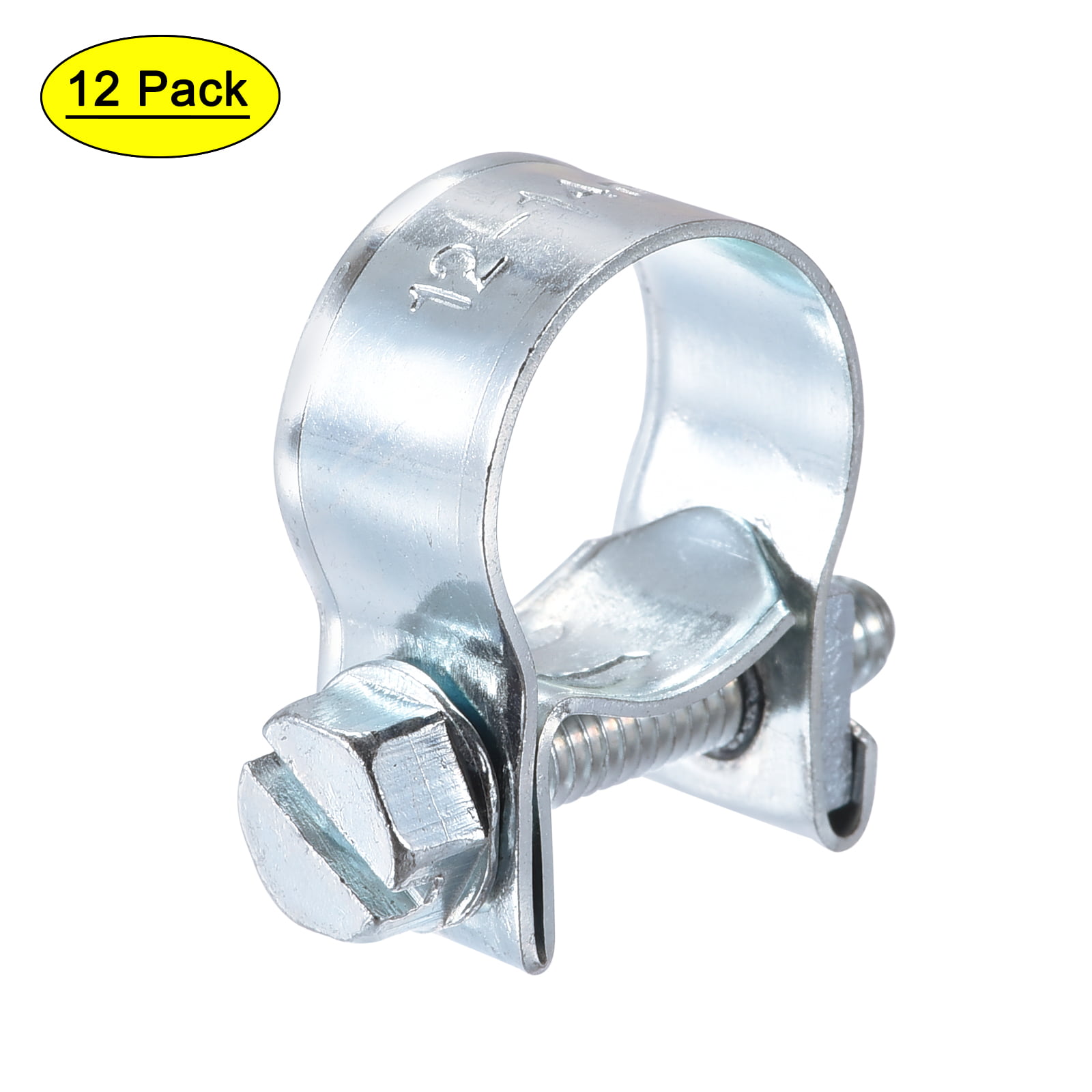 12Pc Assorted SMALL MEDIUM LARGE Hose Clamp Set Rust Resistant Zinc Plated PIPE 