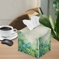 thumbnail image 2 of ZIATUBLE Palm Leaves Square Tissue Box Cover PU Leather Tissue Box Holder for Car Decoration Washable Tissue Box Covers Rrectangular Cube Tissue Organizer Home Accessories, 2 of 7