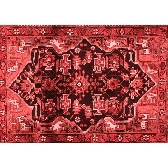 Ahgly Company Indoor Rectangle Persian Red Traditional Area Rugs, 3' x 5'