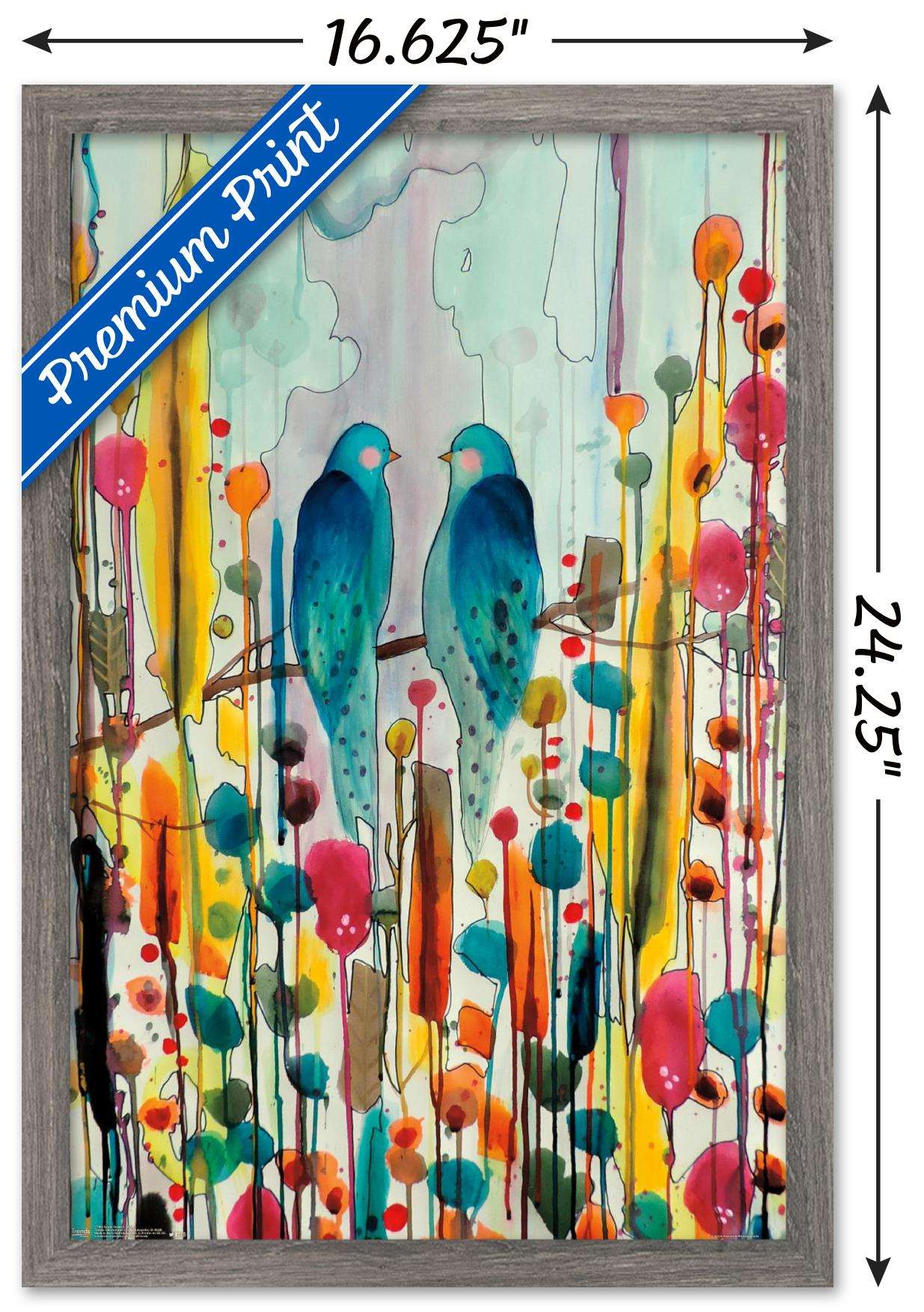 SylVie Demers - Birds Wall Poster, 14.725" x 22.375", Framed