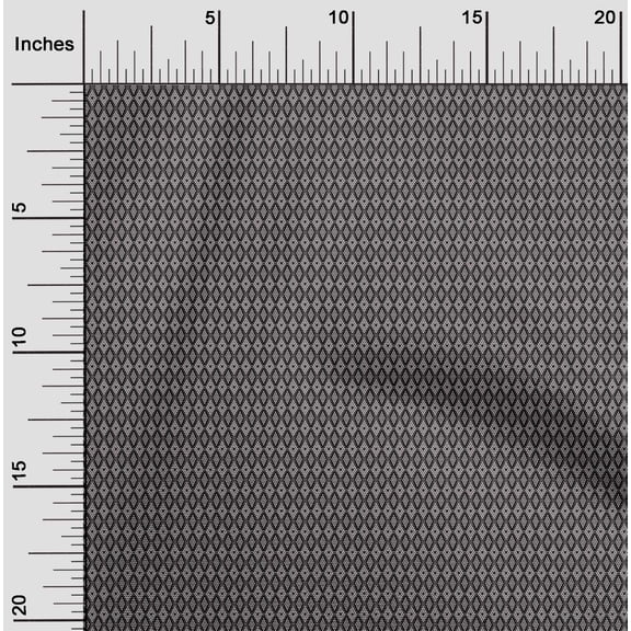 oneOone Cotton Flex Black Fabric Diamond Shape Geometric Quilting Supplies Print Sewing Fabric By The Yard 40 Inch Wide