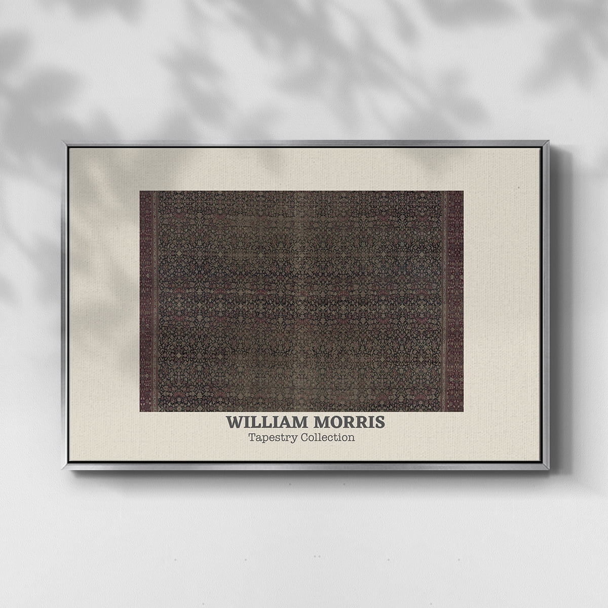 Vintage Abstract Print-L Framed in Silver Wood Gallery Wrapped Canvas 27 in. x 41 in.