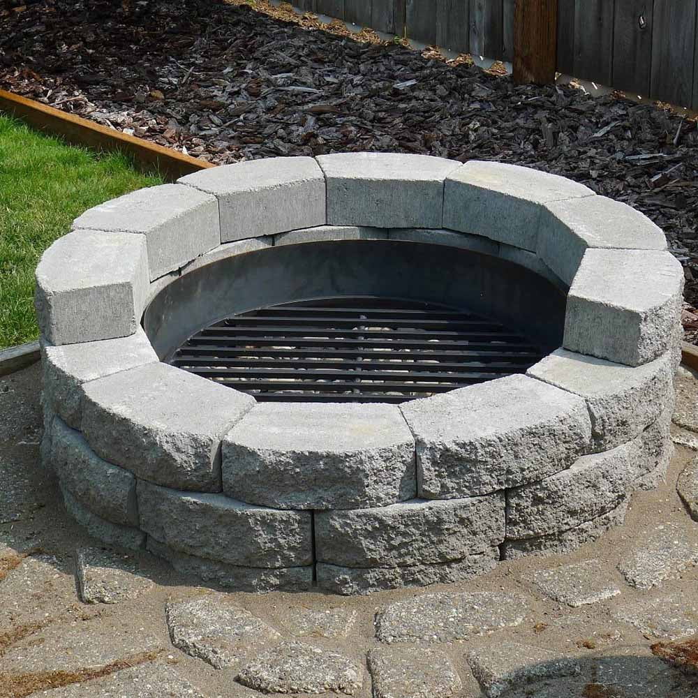 Ash & Ember Round 28" Fire Pit Grate, High Efficiency Elevated Steel Grate