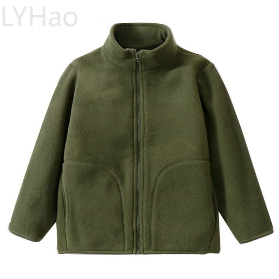 LYHao Children's Jacket Solid Color Stand Up Collar Zipper Shirt For Autumn And Winter Children's School Warm Boys' And Girls' Top 18 Months 17 Years Old Boys Jacket Coats,Sizes 2-3 Years