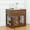 Medium Size Brown, variant on ChaoLink Kennel Spacious With Cushions And Two Drawers Designed For To size) Wooden Gray(Medium For Dog Medium Large Dogs
