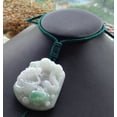 thumbnail image 3 of Certified Hand Carved Green 100% Natural Myanmar Burma A Jade jadeite Dragon Ruyi Pendant Necklace, 3 of 11