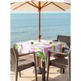 thumbnail image 4 of Square Outdoor Tablecloth with Umbrella Hole Pink Spring Floral Easter Outside Table Cloth Waterproof Patio Table Cover Pastoral Tulip Flower Zipper Tablecloths for Picnic Party Camping 60x60 Inch, 4 of 8