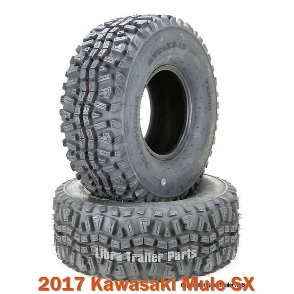 (2) 24x9-10 ATV Front Tire Set for 2017 Kawasaki Mule SX