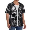 thumbnail image 2 of Kdxio Men's Hawaiian Shirt for Men Short Sleeve Shirt Chained Skull Artwork Summer Casual Holiday Beach Button Down T-Shirts, 2 of 5