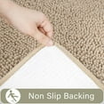 thumbnail image 5 of Homore Bathroom Rugs Sets, Luxury Bath Mat Set Anti-Slip Chenille Bath Rug and U-Shaped Toilet Mat Camel, 5 of 8