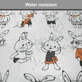 thumbnail image 7 of Funny Chair Seating Cushion Set of 12, Retro Bunny Rabbits with Costumes Jack Hare Funky Bunnies Carrot Sketch Style, Seat Pads for Office with Anti-slip Backing, 16"x16", Orange White, by Ambesonne, 7 of 7