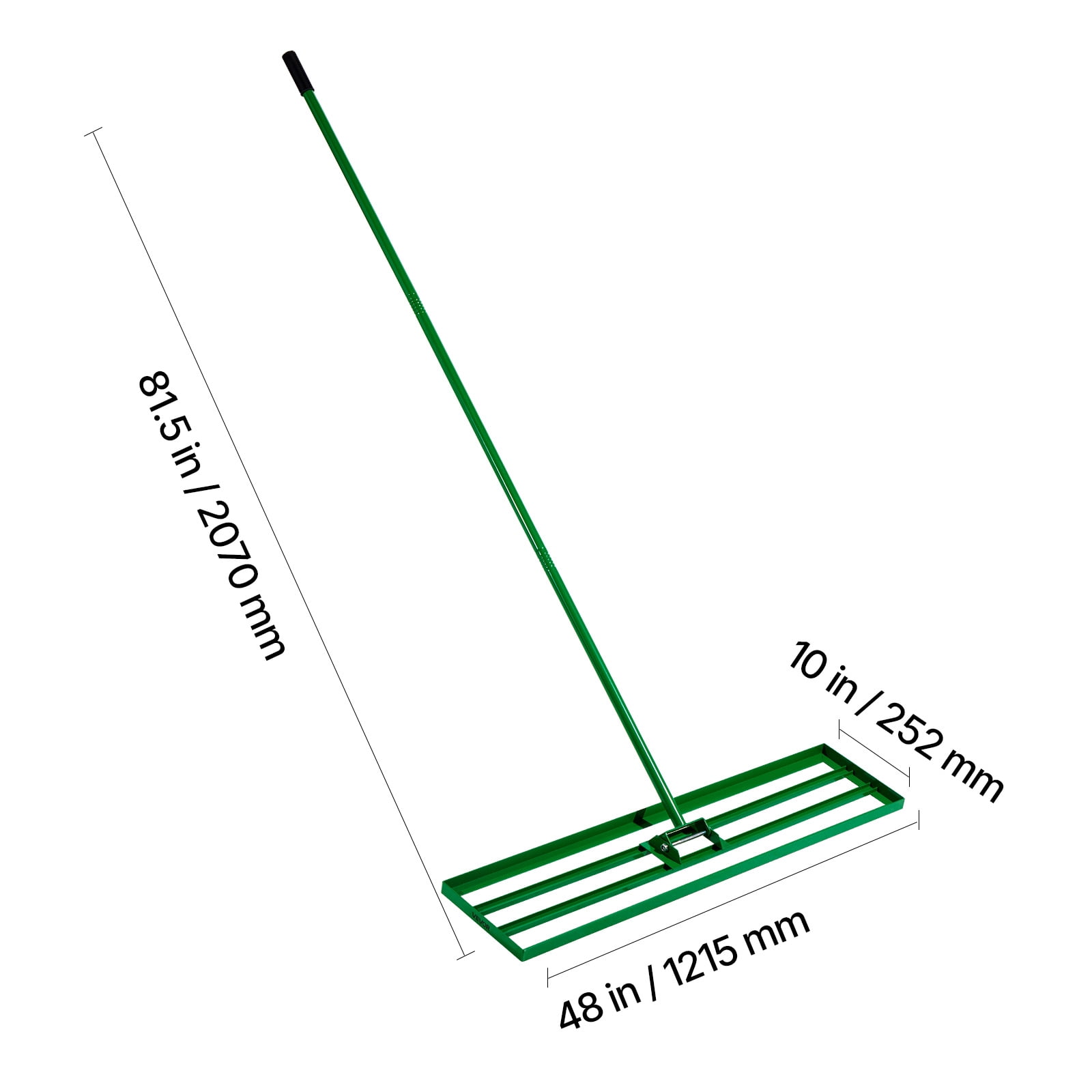 VEVOR Lawn Leveling Rake, 48"x10" Level Lawn Tool, Heavy-duty Lawn Leveler with 78" Steel Extended Handle, Yard Leveling Rake Suit for Garden, Golf Lawn, Farm