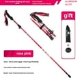 thumbnail image 1 of N82 Bâton de Randonnée en Alliage d'Aluminium Léger - Bâton de Marche Pliable et Extensible pour Escalade Extérieure, Voyage et Randonnée - Canne Multifonctionnelle Portable avec Support Robuste (Rose), 1 of 6