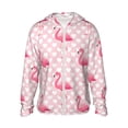 thumbnail image 2 of Lsque Cute Flamingo with Heart UPF 50+ Lightweight Sun Protection Men's Women's Long Sleeve Shirt, Hoodie Performance -Small, 2 of 9