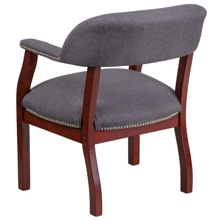 Flash Furniture Gray Fabric Luxurious Conference Chair with Accent Nail Trim