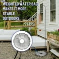 thumbnail image 5 of 62.6 Inch Shepherds Hooks for Outdoor, Adjustbale Hummingbird Feeder Stand Bird Feeder Pole Wind Chime Stand with Flat Base, 4 Prongs Base and Water Weight Bag (Black, 2 Pack Single-Hoo), 5 of 7