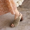 thumbnail image 4 of Sandalias de verano para mujer con tacones altos de cuero de microfibra de tela mate a la moda Wmkox8yii shjk6796, 4 of 9